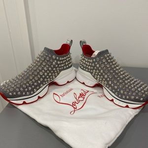 Christian Louboutin Studded neoprene runner